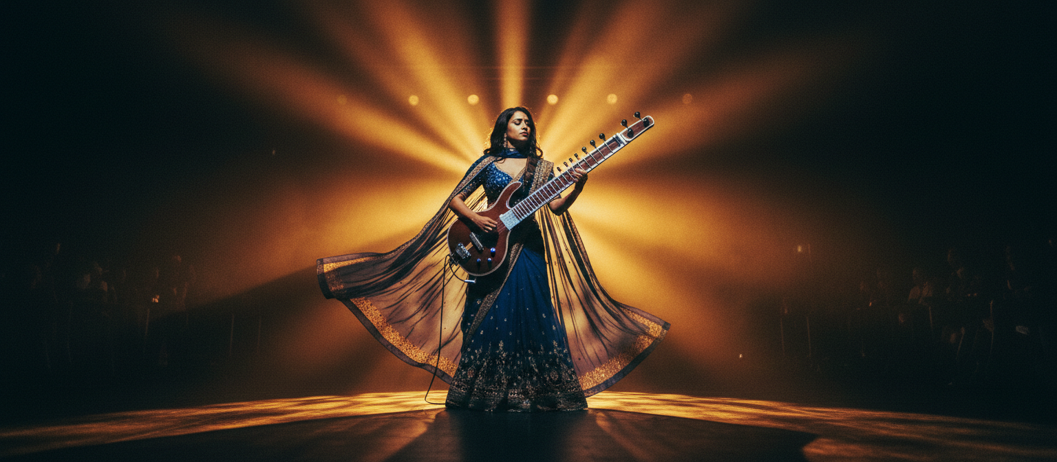 Priya Sharma performing on stage